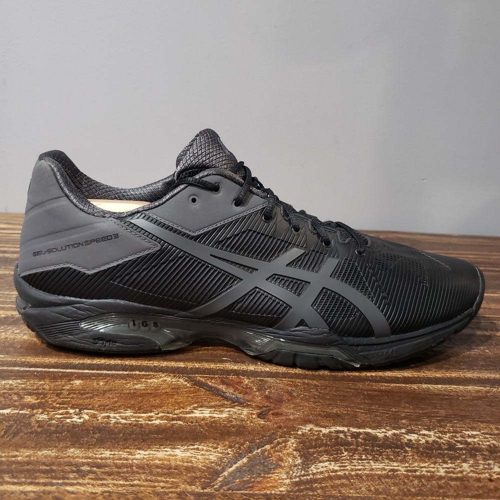 Asics Gel Solution Speed 3 Mens Size 12.5 Athletic Shoes Black E600N